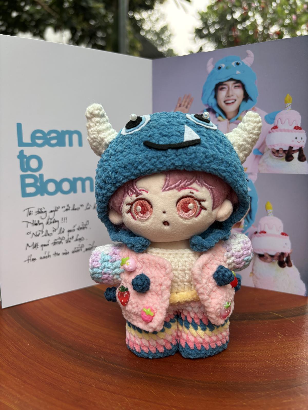 Set Monster xanh cho doll 10cm và Kakadoll
